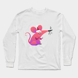 Pinky funny mouse Long Sleeve T-Shirt